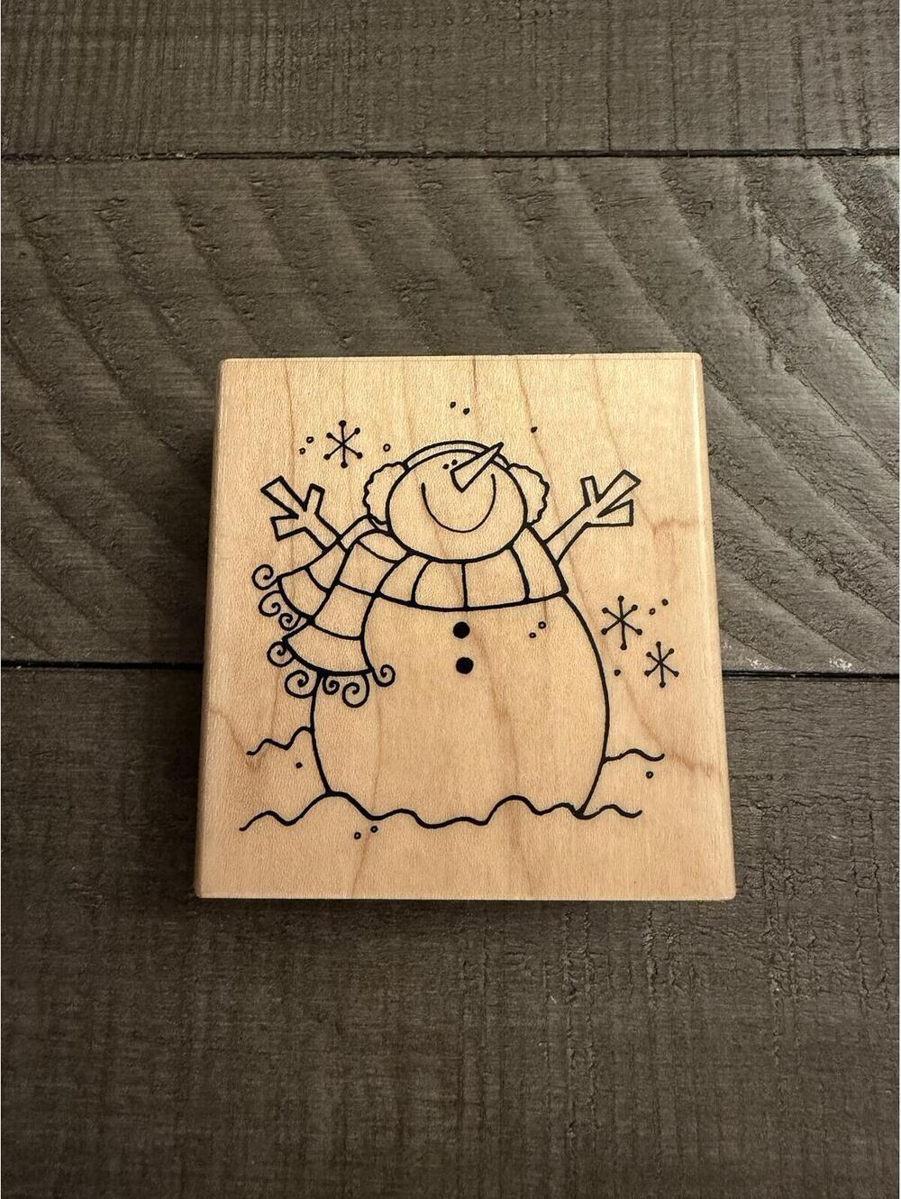 Penny Black Warm & Cold 2006 wood block rubber stamp